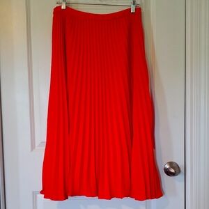 Banana Republic Red Midi A-Line Skirt